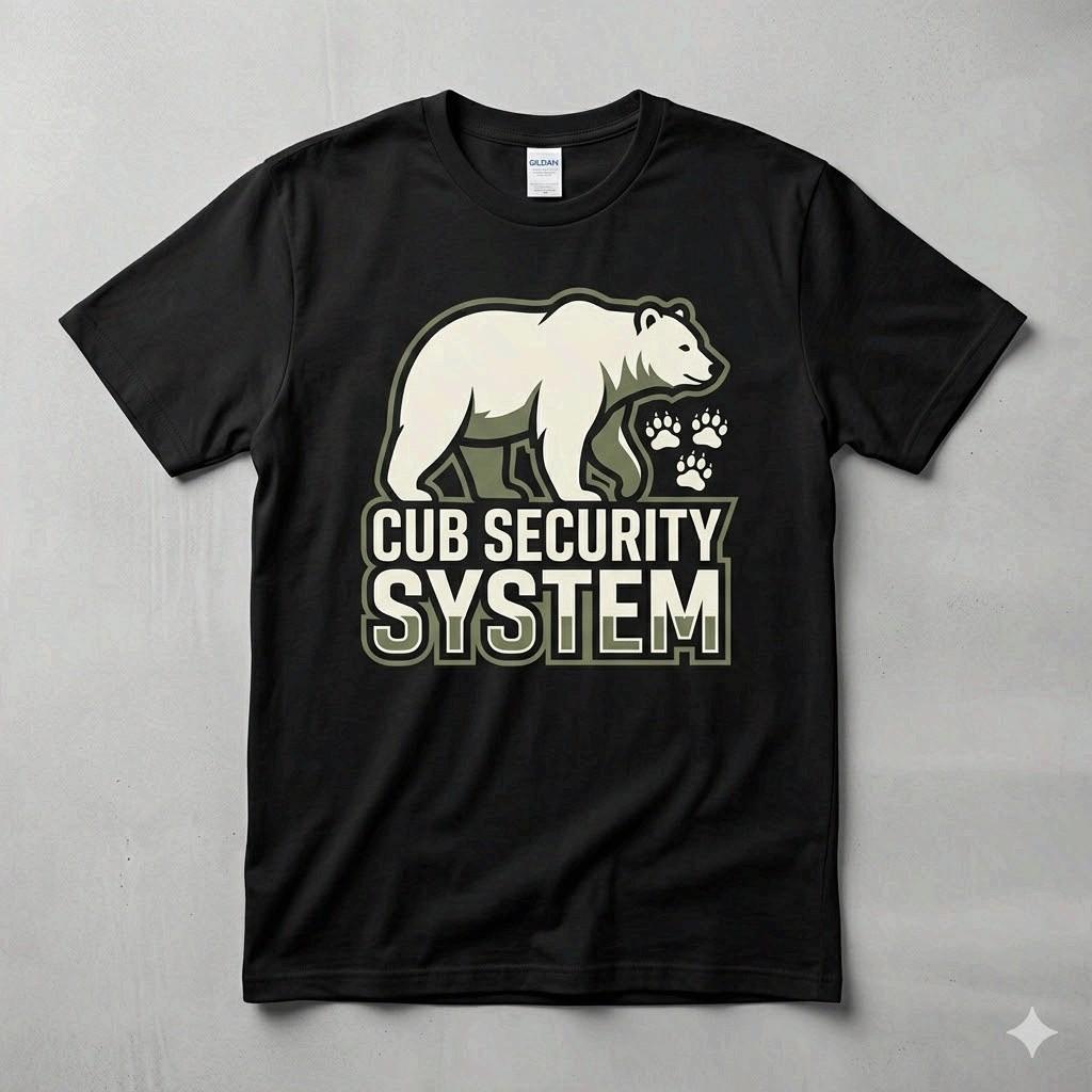 Papa Bear Cub Security Shirt Protective Dad Father s Day Tee M