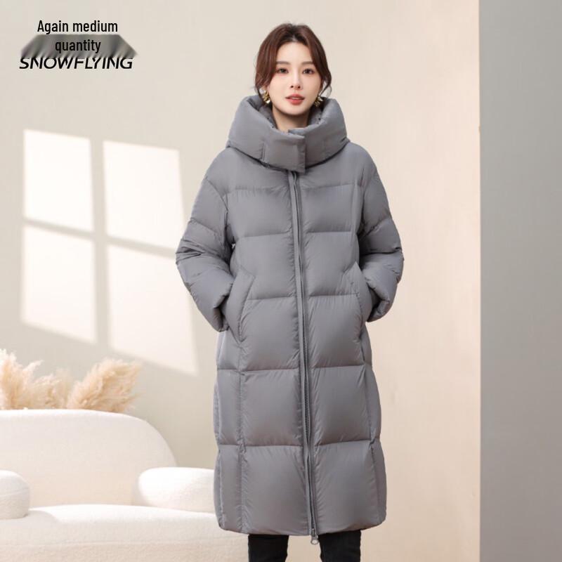 XueZhongFei Women's Solid Hooded Long Down Parka