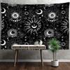 Sonne Tarot Wandteppich Hängen Mandala Schwarz Und Weiß Hexerei Science Fiction Bohemian TAPIZ Zimmer Home Decor
