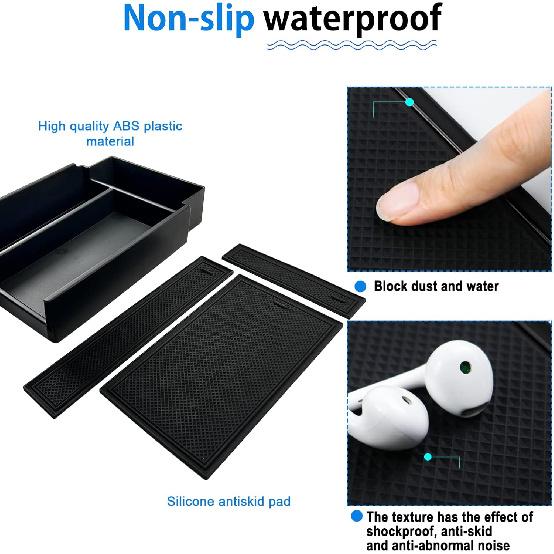 SHAOHAO For 2024 2025 Nissan Pathfinder Center Console Organizer Tray   2024 2025 Pathfinder S/SV/SL/Rock Creek/Platinum Armrest Storage Box Tray