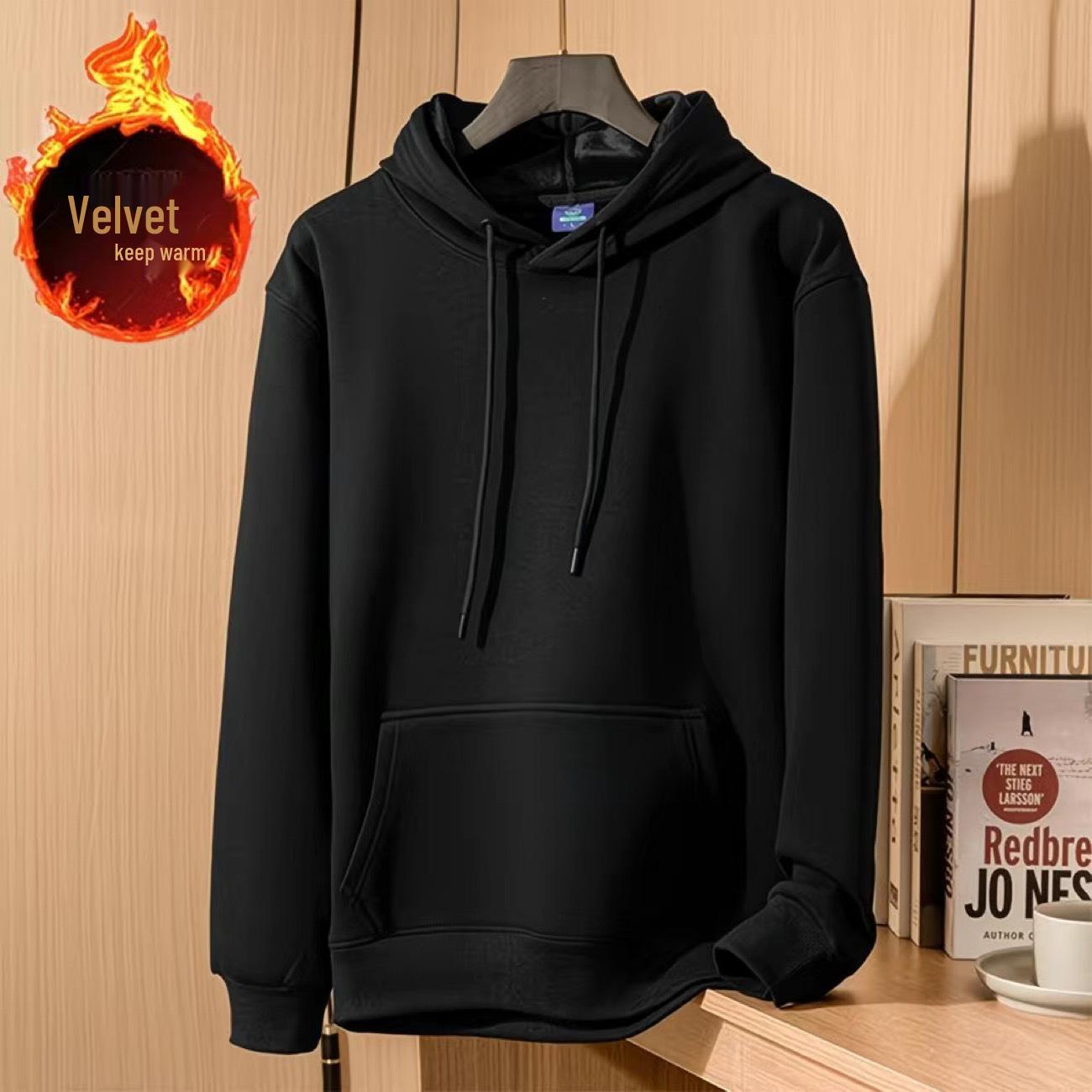 

Unisex Trendy Hooded Sweatshirt - Autumn Winter Warm Casual Top M (70-90 jin)