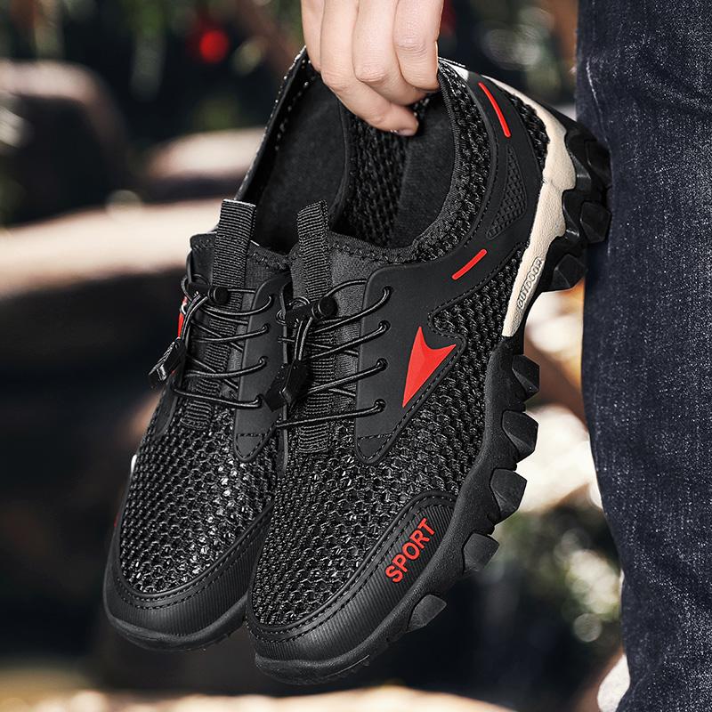 Summer Men's Casual Shoes Outdoor Breathable Mesh Antiskid Shoe 39-46