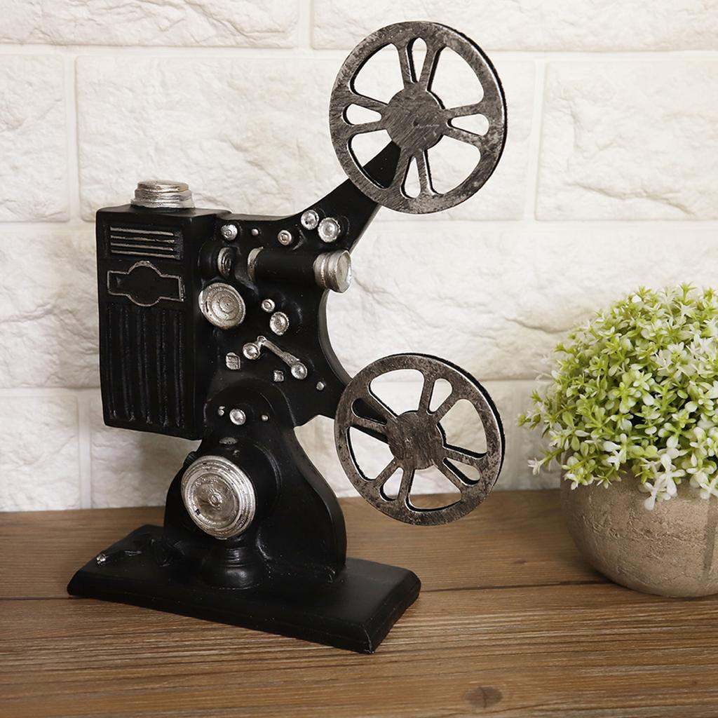 Vintage Resin Movie Film Projector Model Figurine Figure Props Home Decor