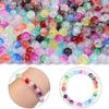 50pcs/Lot 8 10mm Colorful Cracked Beads Acrylic Beads Colorful Round Loose Spacer Bead For Jewelry Making DIY Bracelet Necklace