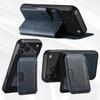 iPhone 17 Pro Flip Case: Card Slot, Magnetic, Wireless Charging Stand, Leather S25U