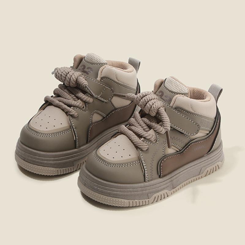 

Дитяче спортивне взуття, весняно-осінні кежуал кеди для хлопчиків, високі кеди для дівчаток, взуття для малюків на м якій підошві 26 хакі