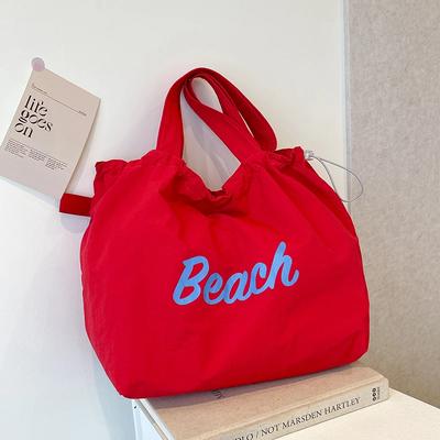 Neue Canvas-Tasche mit Kordelzug Japanische Pendler-Tragetasche tragbare Einzelschultertasche mit großem Fassungsvermögen