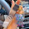 Cute Bear Gradient Resin Keychain for Girls and Boys Easy to Carry Cute Animal Pendant Metal Keychain [Joyasslly] - (Gray)
