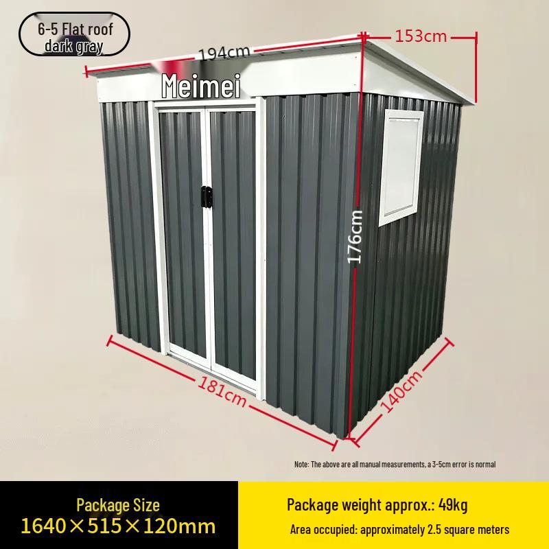 Movable Outdoor Sheet Metal Garden Shed and Storage Room