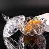 Stylish Clear Glass Crystal Candy Canister With Lid Covered Snacks Dish Jar Trinket Jewelry Box Organizing Small Items