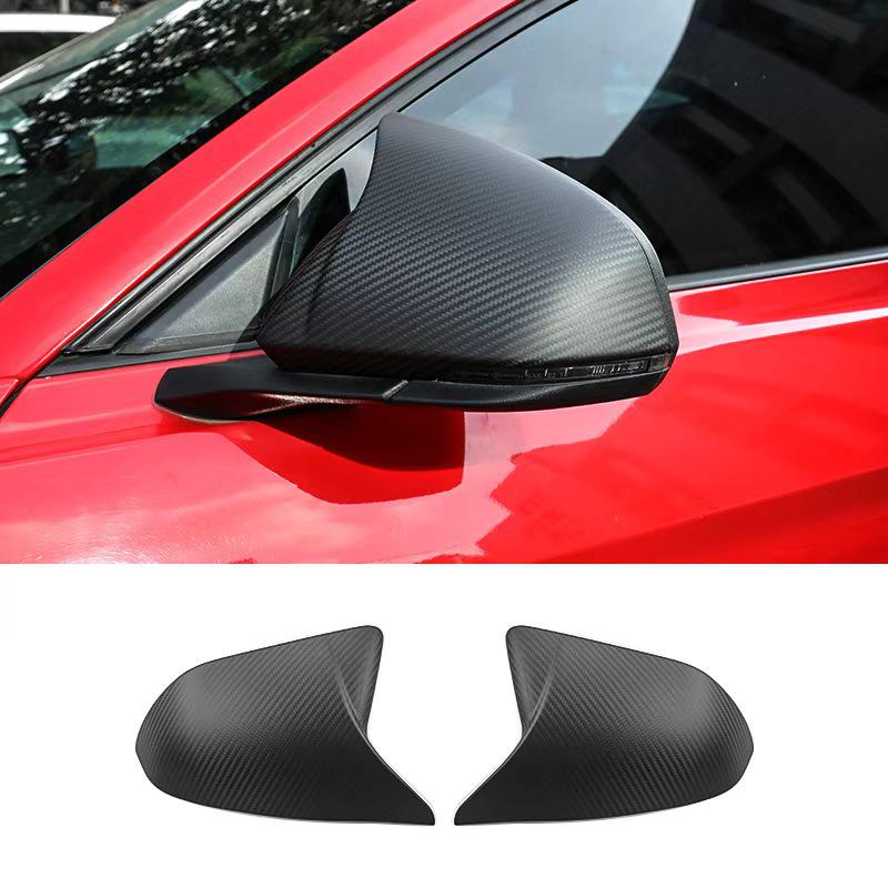Ford Mustang Carbon Fiber Horn Rearview Mirror Cover Cap – Real Carbon Fiber Exterior Accessory