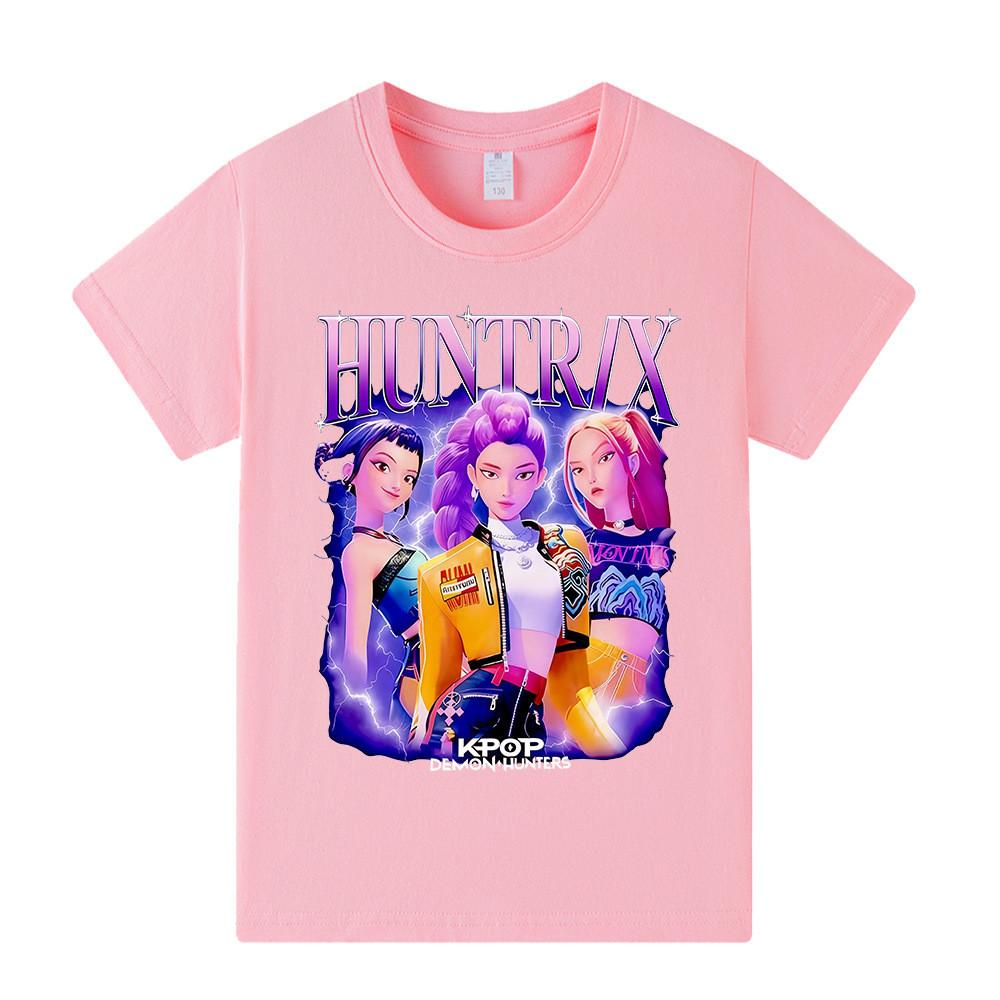A1228 Kids Boys Girls Kpop Rumi Zoey Mira Print Short Sleeves T-shirt