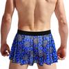 Unisex Mini Skirt Elastic Waist Vintage Printed Pleated Short Soft Breathable Clubwear Panties Underwear Underpants Male Inmitate Clothes