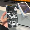 Clear Square Back Tube Case Protection For iPhone 14 Pro Max 13 11 12 16 ProMax 15 Plus Anti-Oxygen,Cartoon Crayon Shin Pattern Casing