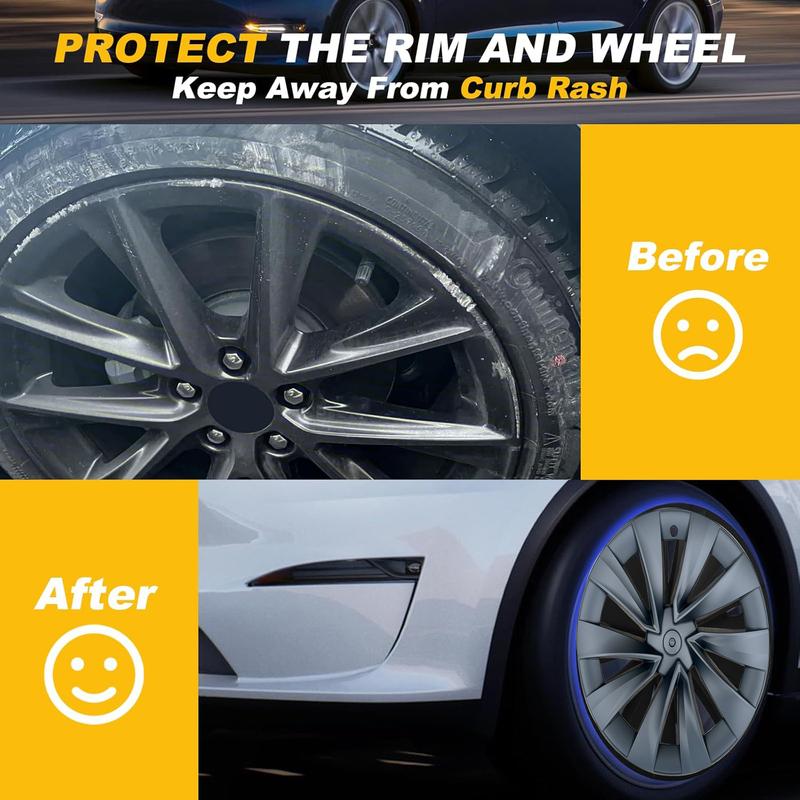Wheel Covers for 4pcs Model Y Juniper 2025 Wheel Cover 20 Inch Wheel Trim Covers Tesla Accessories Wheel Rim Protector Cover