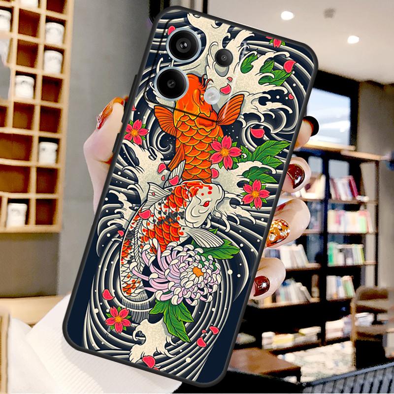 

Japanese Koi For Xiaomi Redmi Note 14 Pro 9 10 11 12 13 15 Pro Plus Case For Redmi 15 15C 13C 12C 10C 14C Redmi Note 15 Pro 5G