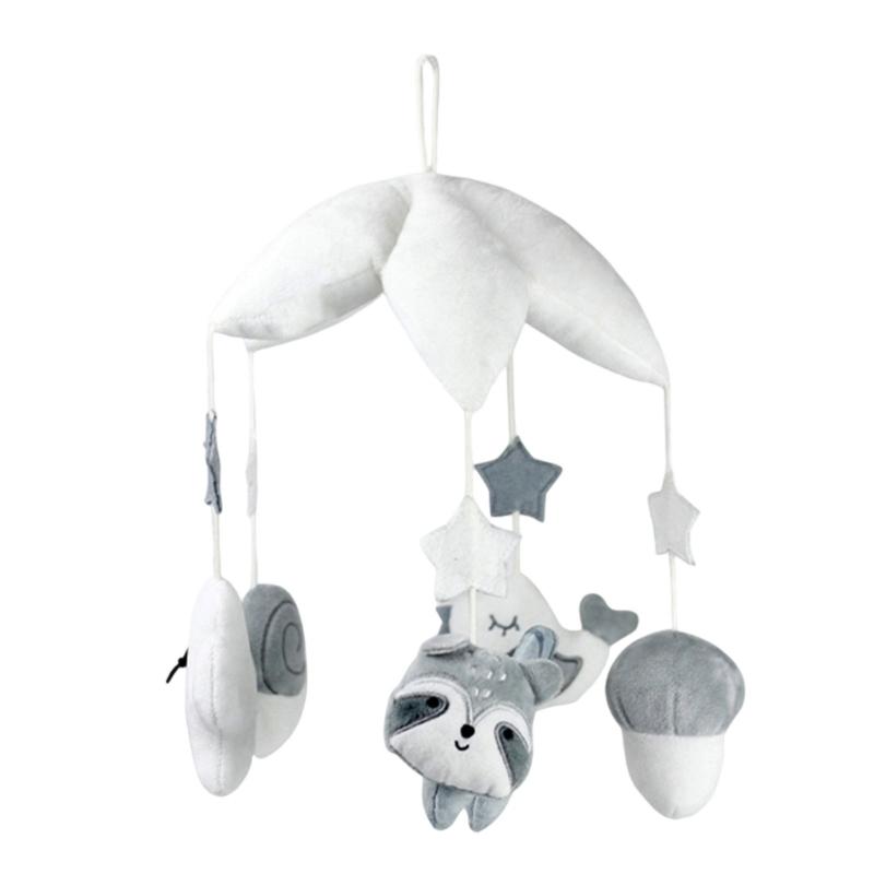 

Soft Rotating Animal Bed Bell Crib Mobile Music Box For Infant Musical Nursery Toy With Plush Figure Doll Soothing Toy