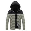 Leichte Kleidung Baumwolle Bequem und Vielseitig Jacke Herren Winter Hit Die Farbe Schlank Abnehmbare Kapuze Verdickte Kapuzenjacke Herren