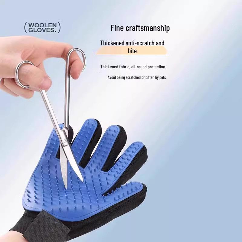 Cat and Dog Petting & Grooming Gloves - Remove Loose Hair & Massage Pets