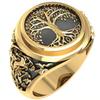 Vintage Geometric Hollow Tree Of Life Ring Unique Niche Design Personality Finger Band Fashion Jewelry Accessory