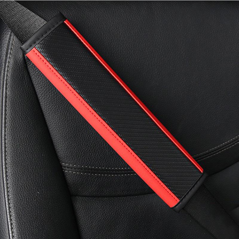Car Carbon Fibre Seat Belt Shoulder Protector Cover Pad For Porsche Panamera Cayenne Taycan 911 718 Macan Carrera-GT 928 944 968 pdzh65