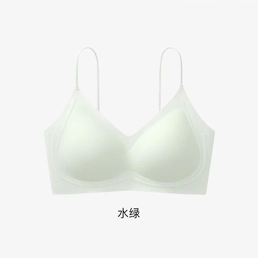 Liquid foundation, thin shoulder strap underwear, women's small breasts gathered without steel rings, cool feeling and seamless back bra cover