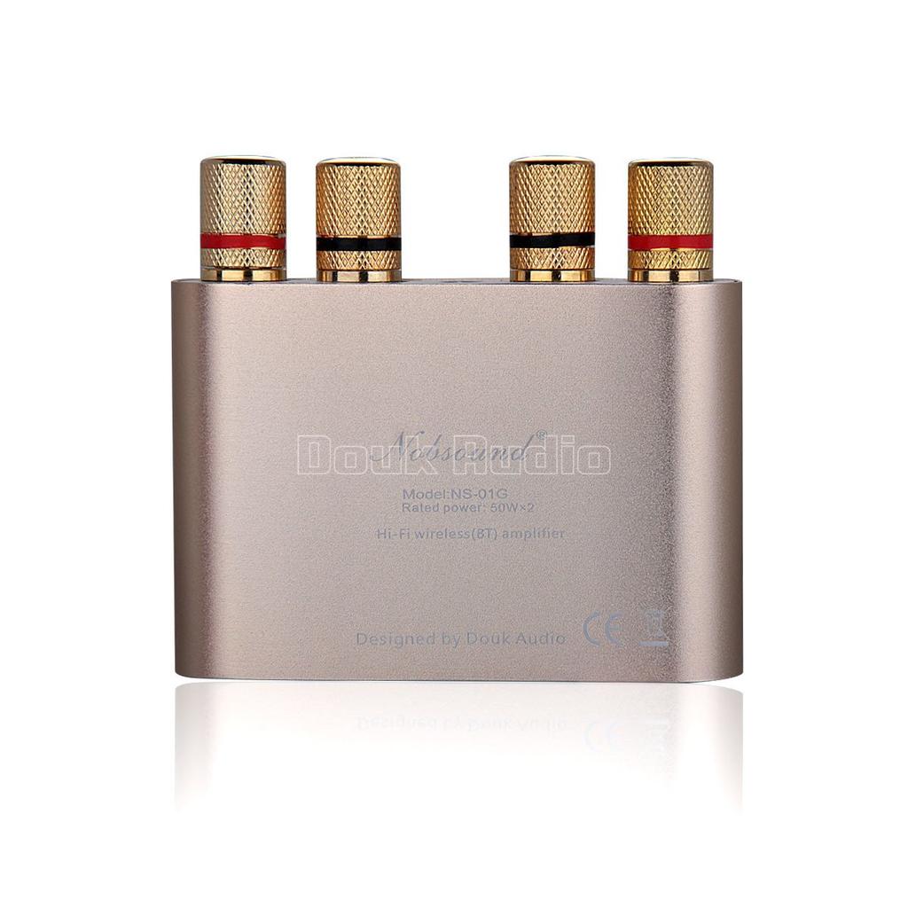 Nobsound Pro Power Amplifier Bluetooth 50W X 2 Amplifier Speaker HiFi Audio No Power Supply NS-01G (Gold)