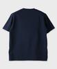 PANICALE Shoulder Patch Round Cotton T-Shirt [Navy]