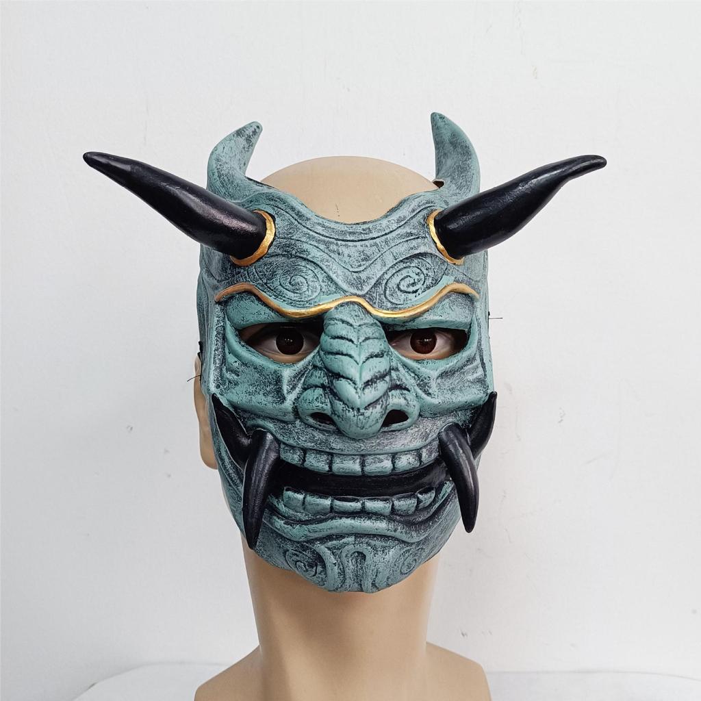 Rote Hannya Dämon Samurai Maske - Japanisches Noh Cosplay für Halloween