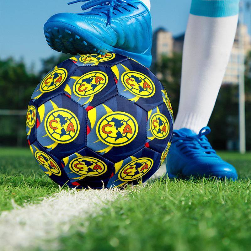 Club America Print Size 5 Soccer Ball, PU Wear Resistant Football for Match Training and Daily Practice, Birthday Gift for Soccer Fans