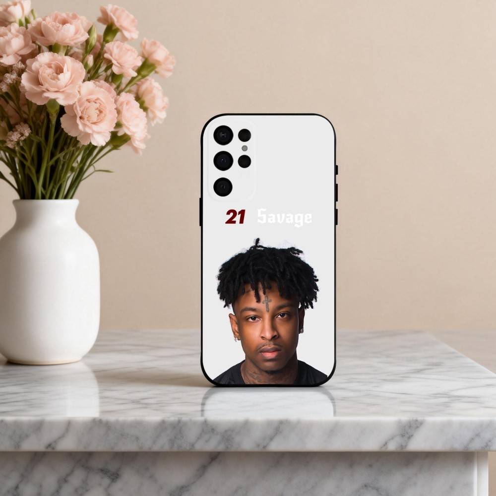 Cool Rapper 21 S-Savage-E Phone Case For Samsung S25,24,23,22,30,21,10,9,Ultra,Plus,Lite,FE,4,5 G Soft Black Case