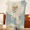 Artist Y-Yoshitomo Throw Flannel Throw Blanket, Lightweight Cozy, Durable Washable Cute Cool
