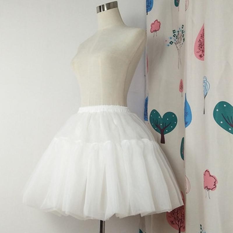 A-line Petticoat Crinoline Short Slips Wedding Accessories  Tutu Skirt 50s Vintage White Underskirt Multi Layers
