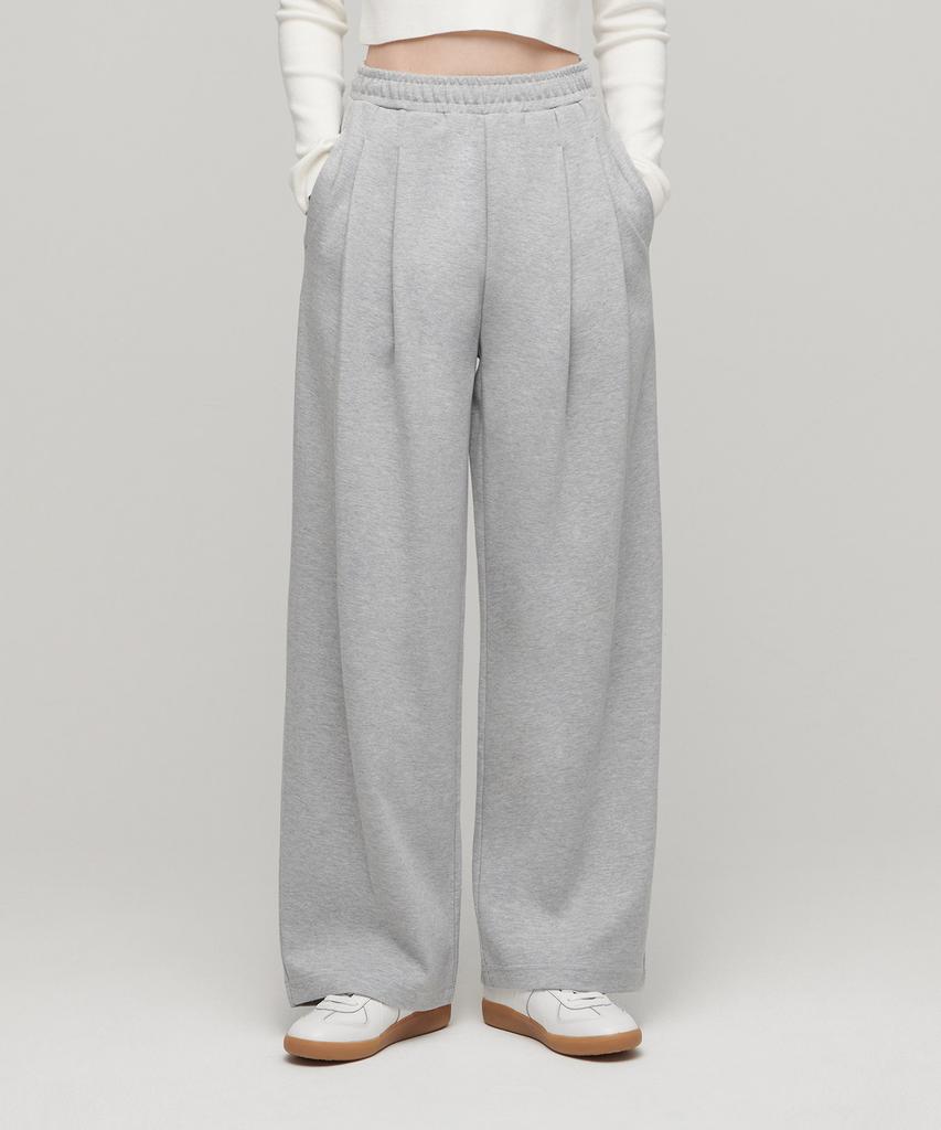 MUSINSA STANDARD WOMAN Women'S Double Knit Two-Tuck Wide Lounge Sweatpants [Medium Grey]