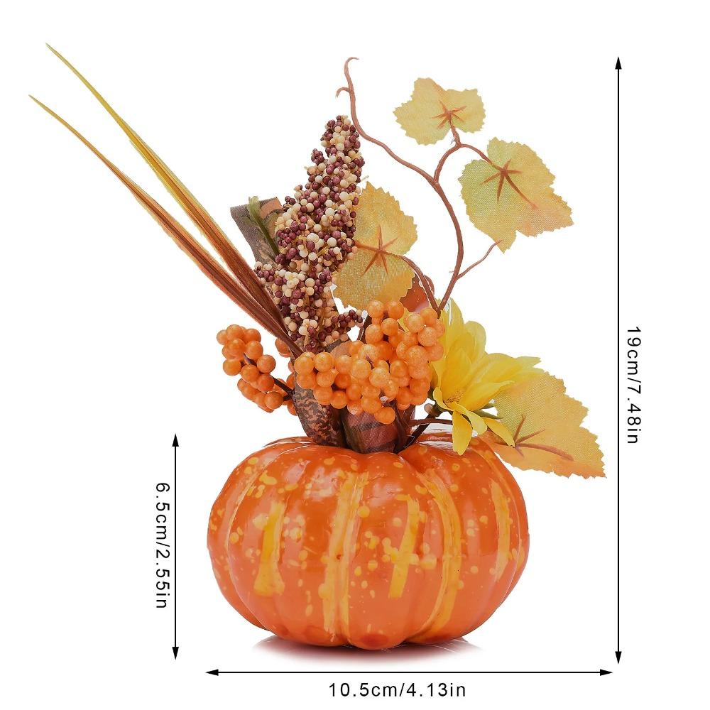 Artificial Pumpkins Maple Leaf Pomegranate Table Home Decor House Prop Autumn Fall Harvest Thanksgiving Halloween Decor