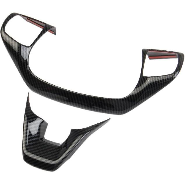 Carbon Fiber Steering Wheel Cover Molding Trims Accessories for Ford Transit 150 250 350/Escape 2020-2026 for Bronco Sport/Maverick