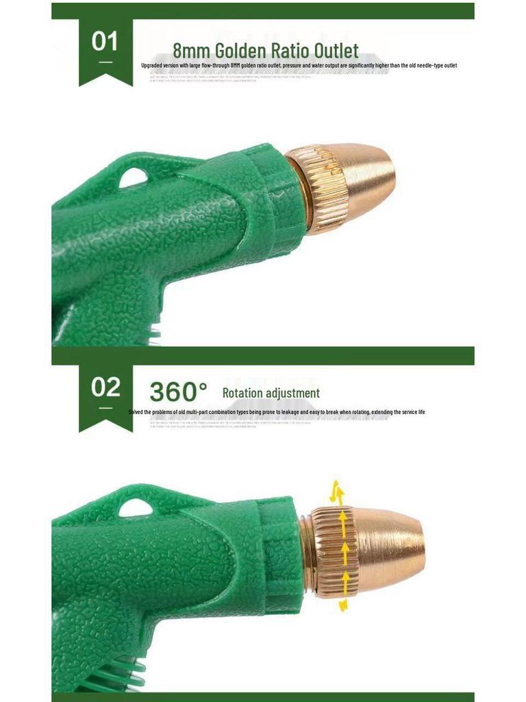 High-Pressure Water Gun Set: Anti-Freeze, Explosion-Proof Hose for Car Washing & Flower Watering