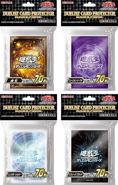 Japanese Version Duelist Card Protector Set of 4 Card Sleeves 2022 Xyz Black Synchro Silver Fusion Purple Shiny Stone Pieces Mini Size Yu-Gi-Oh! / / /