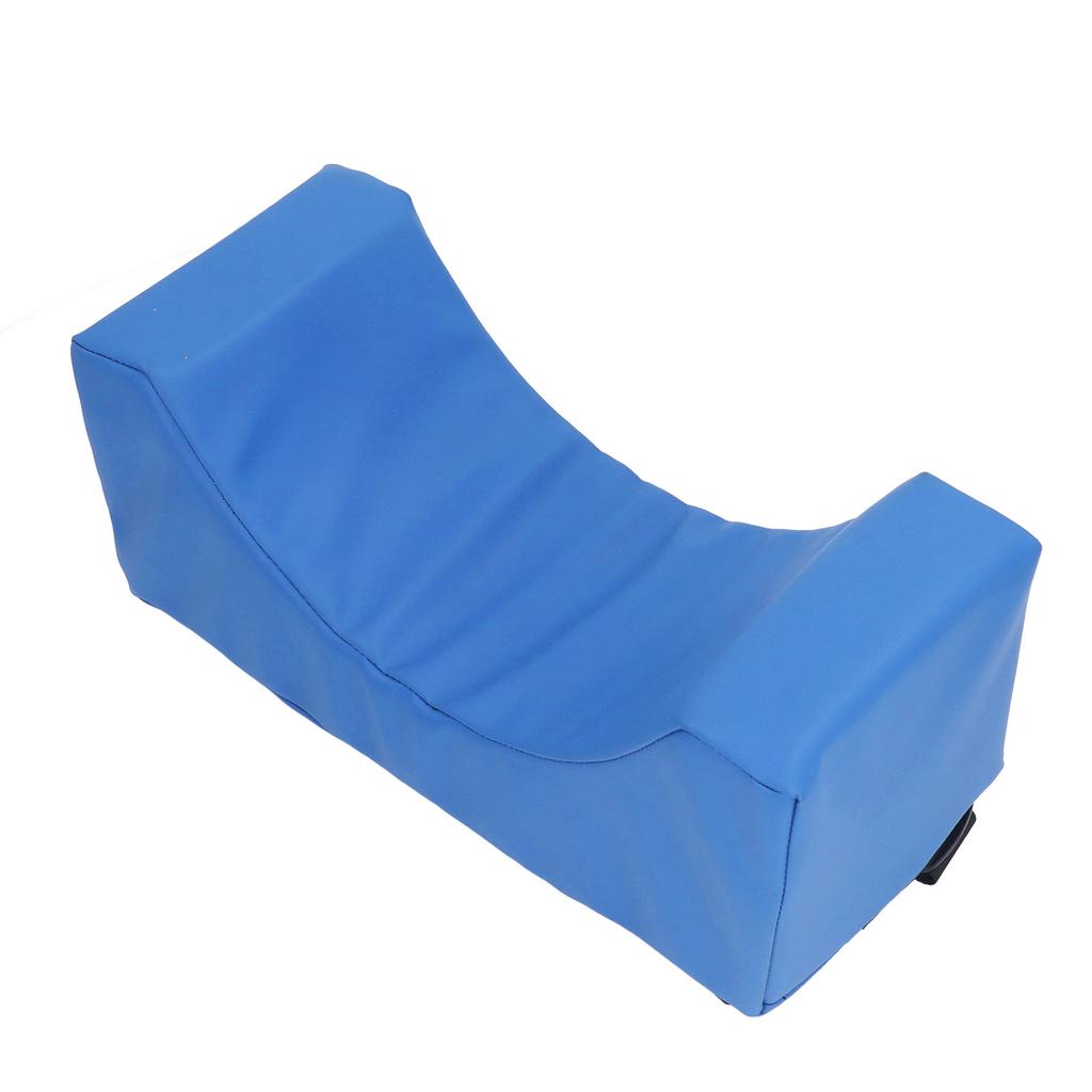 Kopfpositionierungskissen Blaues PU-Leder Atmungsaktiv Bequem Nackenstützkissen Rollstuhl-Kopfstütze Nackenstabilisatorkissen