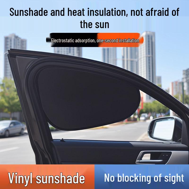 Electrostatic Car Sunshade Curtain: Driver's Sun Visor with Suction Cup for Strong Light Blocking