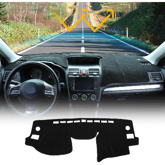 LLKUANG Dash Cover Mat Compatible with Subaru Forester XV Legacy 2013-2018,Polyester Car Dashboard Cover Sun Shade Pad,Anti-Slip Dash Board Pad