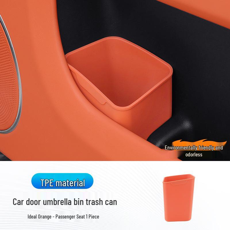Silicone Car Trash & Umbrella Holder for Front/Rear Doors & Seats - Waterproof Storage