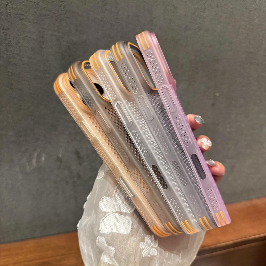 Summer Contrast Color Cooling Mesh Case Is Suitable for IPhone17 ProMax Phone Case and Apple 16 Full Package Drop Protection Case