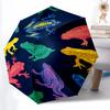 1pc Frogs Pattern Automatic Folding Umbrella - Windproof Compact Travel Umbrella with Auto Open/Close, 8-Rib Heavy-Duty Shaft for Women/Men A010