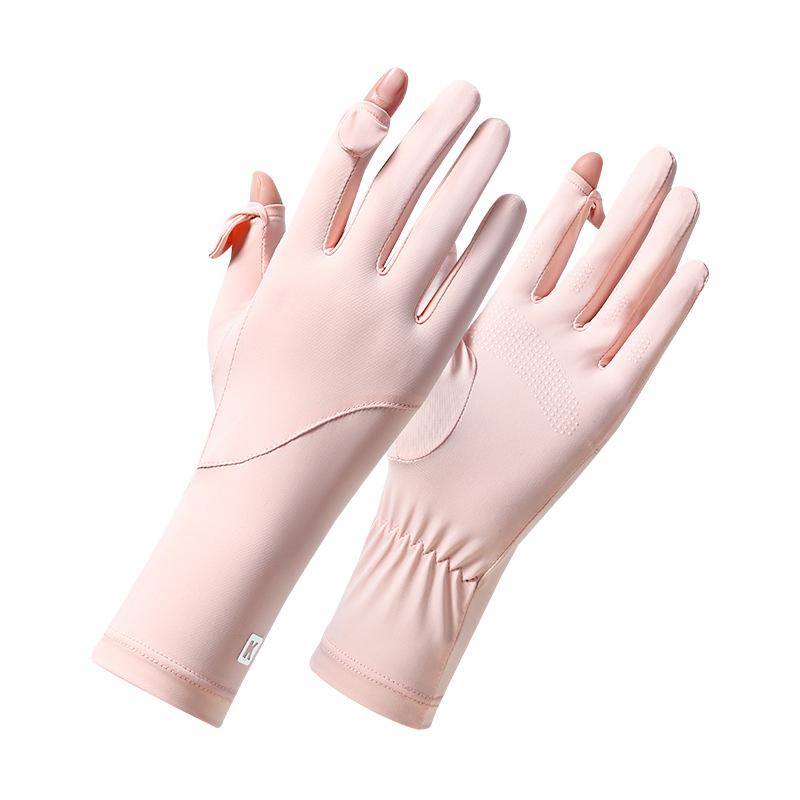 Thin Uv Protection Gloves Elastic Ice Silk Uv Protection Gloves Touch Screen Non-Slip Uv Protection Gloves Summer Raincoat