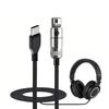 Braided Nylon USB C to 3Pin XLR Headphone Replacement Cable for Q701/K712/K702/K240/K240 II/K141/K17 With TangleFree