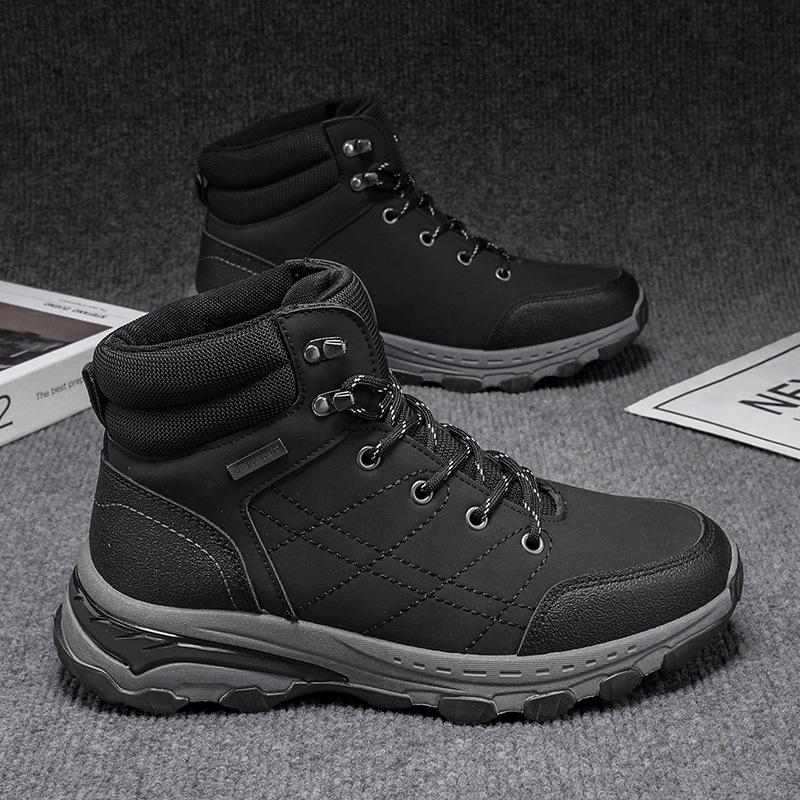 

Large size Martin boots men s shoes autumn and winter new high-top boots hiking shoes outdoor work casual tooling shoes 40 чорний
