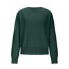 2025 Women's Solid Color Round Neck Long Sleeve Casual Pocket Pullover Sweater - Autumn/Winter European American Style