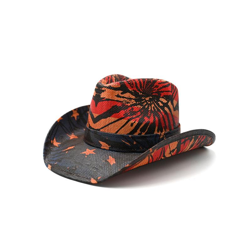 Hats Cowgirl Hats American Western Cowboy Hat Summer Straw Hat Breathable Fashion Trend Sun Shield Hat Panama Jazz Cap