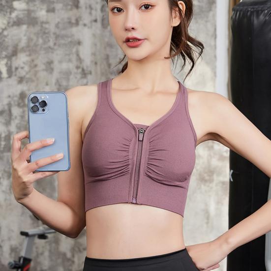Reggiseno Donna Senza Ferri Con Chiusura Frontale - Morbido, Push Up, Perfetto Per Sport, Yoga E Casa - Colore Pelle, Taglia 3XL